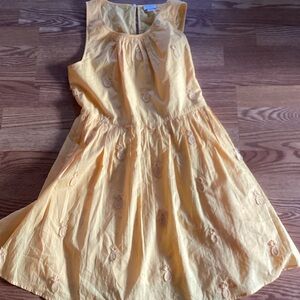 Yellow Embroidered Pineapple Sundress